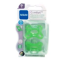 CHUPETE MAM Comfort™ SOFT SILICONA 100% 0M+ VERDE (2UDS)