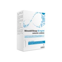 MINOXIDIL BIORGA 50MG/ML SOLUCION CUTÁNEA (3 frascos de 60ml y 3 accionadores con boquilla y 2 accionadores con cánula)