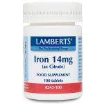 HIERRO 14MG (100 COMPRIMIDOS)