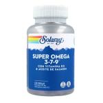 SUPER OMEGA 3 7 9 + VITAMINA D3 + ACEITE SALMON 1.000MG (120 PERLAS)