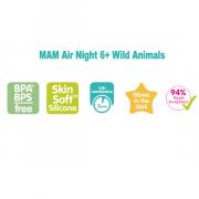 Miniatura - MAM BABY AIR NIGHT CHUPETE SILICONA 6M+ AZUL MATE (2 UNIDADES)