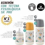 Miniatura - SUAVINEX BIBERÓN TETINA FISIOLÓGICA SILICONA SX PRO FLUJO DENSO +6M (360ML)