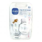 Miniatura - MAM BABY BROCHE CLIP IT CHUPETE Y CUBRETETINA NEUTRO CONEJO (1 UNIDAD)