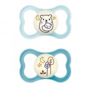 Miniatura - MAM BABY CHUPETE AIR SILICONA NIGHT ANIMAL 16M+ AZUL (2UDS)