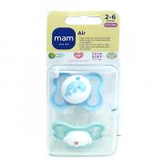 Miniatura - MAM BABY CHUPETE AIR SILICONA SKIN-SOFT 2-6M AZUL BALLENA (2UDS)