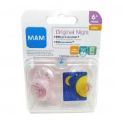 Miniatura - MAM BABY CHUPETE ORIGIGINAL Night LATEX 6M ROSA (2UDS)