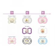 Miniatura - MAM BABY CHUPETE ORIGINAL NIGHT PURE SILICONA 2-6M NEUTRO (2 UDS)