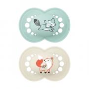 Miniatura - MAM BABY CHUPETE ORIGINAL SILICONA COLOURS OF NATURE +16M LOBO-ZORRO (2 UDS)