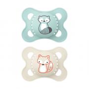 Miniatura - MAM BABY CHUPETE ORIGINAL SILICONA COLOURS OF NATURE 2-6M MAPACHE-ZORRO (2 UDS)