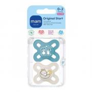 Miniatura - MAM BABY CHUPETE ORIGINAL START MATT SILICONA 0-2M AZUL (2 UNIDADES)