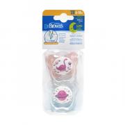 Miniatura - DR. BROWN´S CHUPETE PREVENT NOCTURNO T.3 6-18M COLOR ROSA (2 UNIDADES)