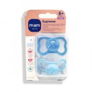 Miniatura - MAM BABY CHUPETE SUPREME MATE SILICONA +6M AZUL (2 UNIDADES)