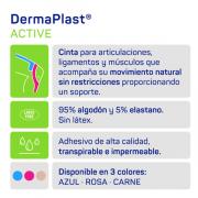 Miniatura - HARTMANN DERMAPLAST ACTIVE CINTA KINESIOLOGICA COLOR AZUL 5CM X 5M (1 UNIDAD)