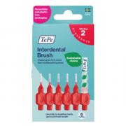 Miniatura - TEPE INTERDENTAL CEPILLO RECTO ROJO (6 UNIDADES)