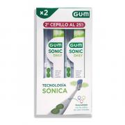 Miniatura - GUM PACK CEPILLO SONIC DAILY COLOR BLANCO (2 UNIDADES)