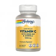 Miniatura - SOLARAY Vitamina C 1000mg + ACEROLA Y ESCARAMUJO  (100comp)