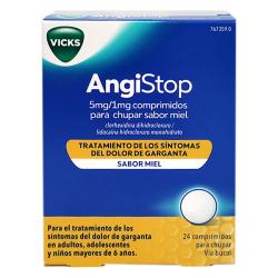ANGISTOP 5MG/1MG (24 COMP. PARA CHUPAR SABOR MIEL)