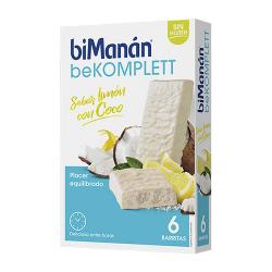 BeKOMPLETT CHOCOLATE BLANCO LIMÓN COCO (6 BARRITAS)			