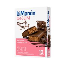 BeSLIM Barritas Chocolate Negro Fondant (10 barritas)