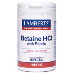 Betaína HCI 324mg/Pepsina 5mg (180comp)
