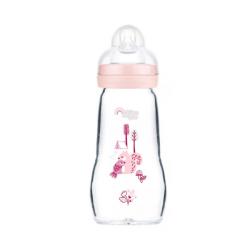 BIBERON FEEL GOOD CRISTAL +4M ROSA (260ML)