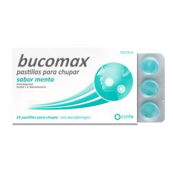 BUCOMAX PASTILLAS PARA CHUPAR SABOR MENTA , 24 pastillas