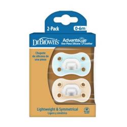 CHUPETE ADVANTAGE ONE PIECE T1 AZUL/CREMA (2 UNIDADES)