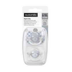 CHUPETE NIGHT & DAY TETINA SX PRO SILICONA 6-18M (2 UNIDADES) 