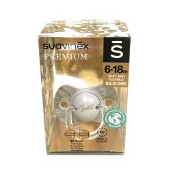 CHUPETE PREMIUM GOLD TETINA SILICONA 6-18M (1 UNIDAD)