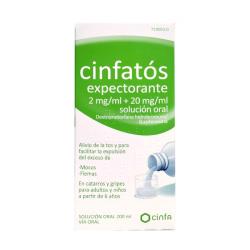 CINFATOS EXPECTORANTE 2mg/ml + 20mg/ml SOLUCION ORAL (1 frasco de 200ml)