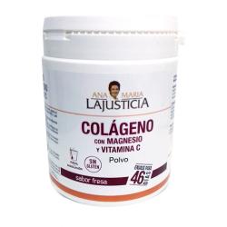 COLÁGENO + Magnesio + Vitamina C SABOR FRESA SIN GLUTEN (350g) 			