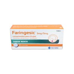 FARINGESIC 5MG/5MG COMPRIMIDOS PARA CHUPAR SABOR MENTA (20 COMPRIMIDOS)