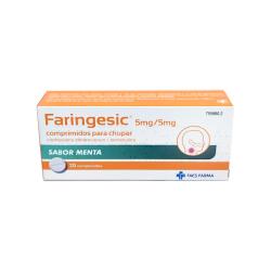 FARINGESIC 5mg/5mg COMPRIMIDOS PARA CHUPAR SABOR MENTA (20 comprimidos)