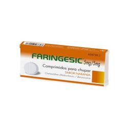 FARINGESIC 5mg/5mg COMPRIMIDOS PARA CHUPAR SABOR NARANJA, (20 comprimidos)