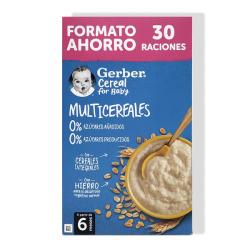 GERBER MULTICEREALES 0% AZÚCARES AÑADIDOS FORMATO AHORRO (510G)