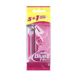 Gillette Maquinilla Blue II Plus Ultragrip Rosa (6 Unidades)