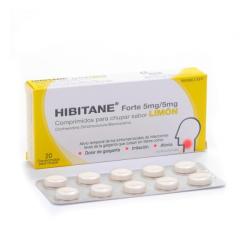 HIBITANE FORTE 5mg/5mg SABOR LIMON (20 comprimidos)