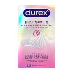 INVISIBLE EXTRA LUBRICADO (12 PRESERVATIVOS) 