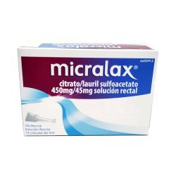 MICRALAX CITRATO/LAURIL SULFOACETATO 450mg/45mg solucion rectal 