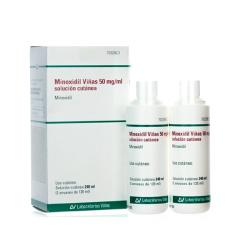 MINOXIDIL VIÑAS 50mg/ml SOLUCION CUTANEA (2 frascos de 120ml)