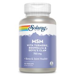 MSM TURMERIC, BOSWELLIA & DEVIL'S CLAW 750MG  (90 VEG.CAPSULAS)