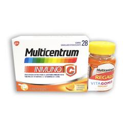 Multicentrum Inmuno C (28sobres) + REGALO Vitagomis Inmuno (30uds)