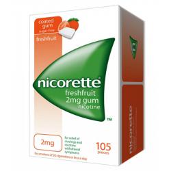 NICORETTE FRESHFRUIT 2mg (105 CHICLES MEDICAMENTOSOS)