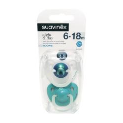 CHUPETE NIGHT&DAY SILICONA 6-18M (2 UNIDADES)