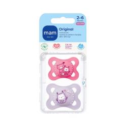 CHUPETE ORIGINAL SILICONA SOFT SKIN 2-6M (2 UNIDADES)