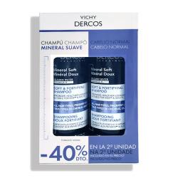 PACK DUPLO DERCOS CHAMPÚ MINERAL (2 UNIDADES X 400ML)