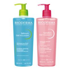 PACK SÉBIUM GEL MOUSSANT (500ML) + SENSIBIO GEL MOUSSANT (500ML)