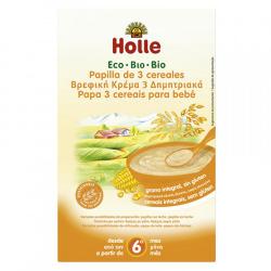 Papilla 3 cereales integrales ecológicos SIN GLUTEN +6M 250g