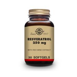 Resveratrol 250mg Extracto de Vino Tinto. (30 Cápsulas Blandas)