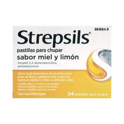 STREPSILS PASTILLAS SABOR MIEL Y LIMON (24 pastillas)